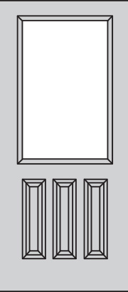 3/4 lite door with 3 panel