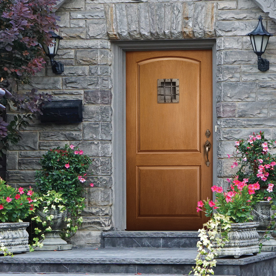 Rustic door with a speakeasy peep hole