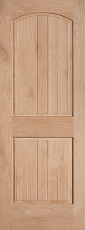 Interior Arch top 2 plank panel Superior Alder door