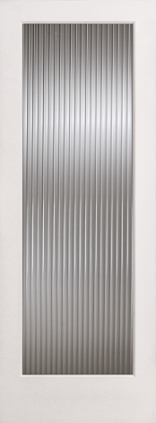 MDF primed decorative glass door - Narrow Reed