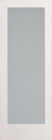 MDF primed decorative glass door - Diffused White Lami
