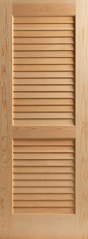 Pine clear planation style Louver door (PDPLL)