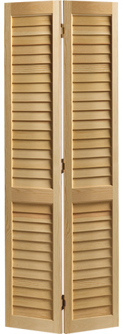 Pine clear bifold plantation style Louver door(PBPLL)