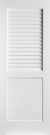 MDF primed Louver panel plantation shutter door(PS34LP)