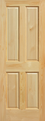 Clear pine 4 panel interior door