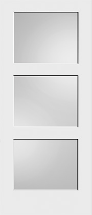 Moulded panel 3 equal lite Lami interior Shaker Door