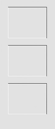 Flat 3 Equal Panel Interior Shaker Door