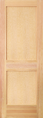 Douglas fir vertical grain flat two panel Shaker Door