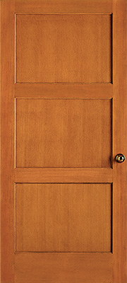 Douglas fir vertical grain 3 equal flat panel interior Simpson Shaker door