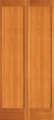 Douglas fir vertical grain full flat panel interior Simpson Shaker bifold door