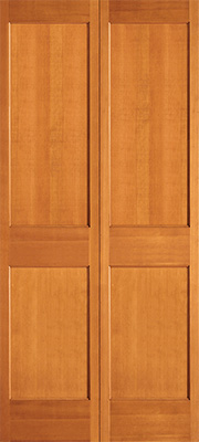 Douglas fir vertical grain 2 flat panel interior Simpson Shaker bifold door
