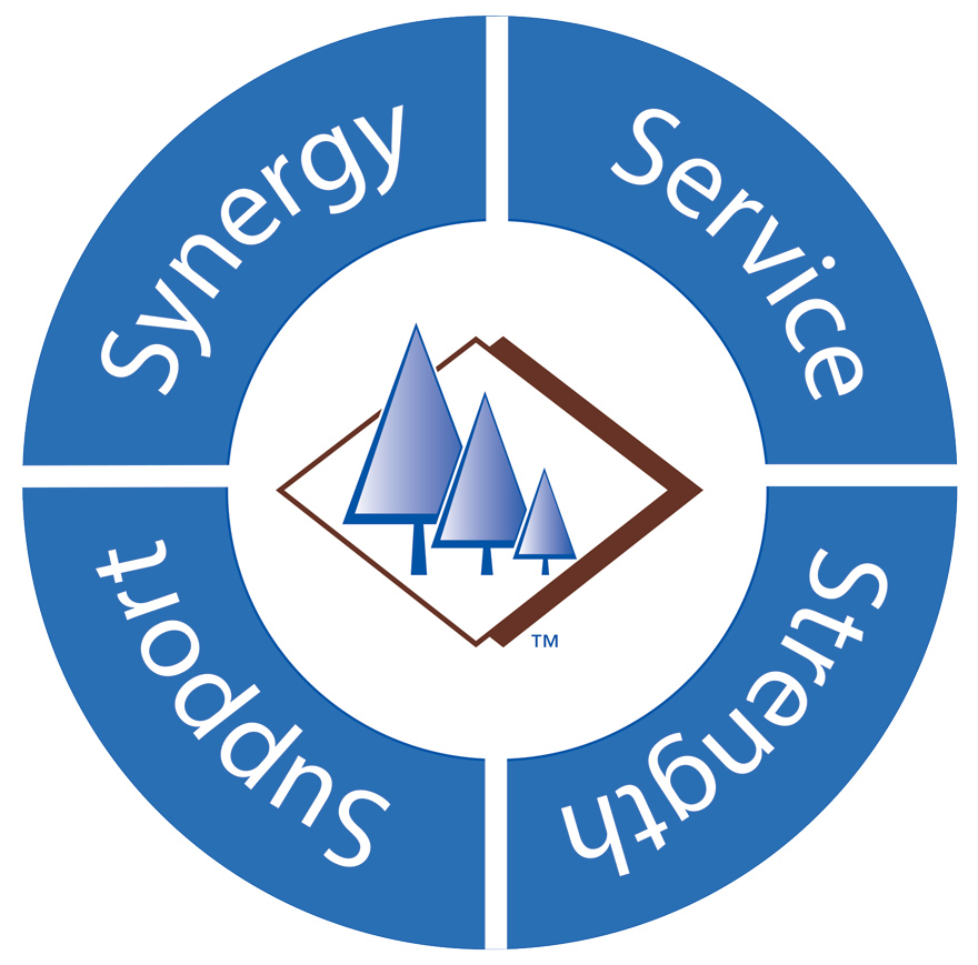 El and El Values of Synergy, Service, Strength, and Support surround the El & El logo in the shape of a circle
