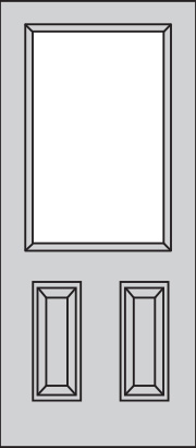 3/4 lite door with 2 panel