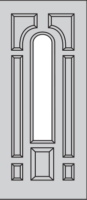Round-top lite 7 panel door