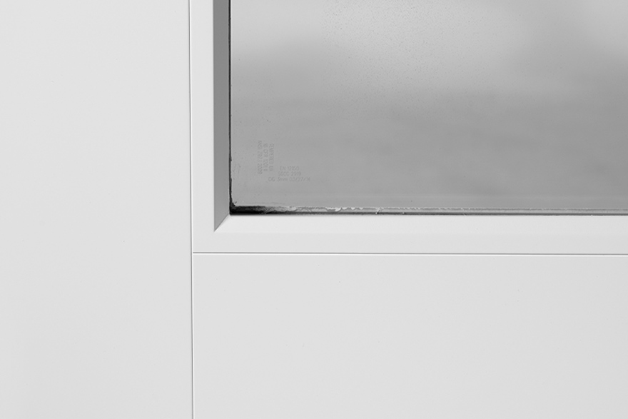 Flush Glazed door close-up