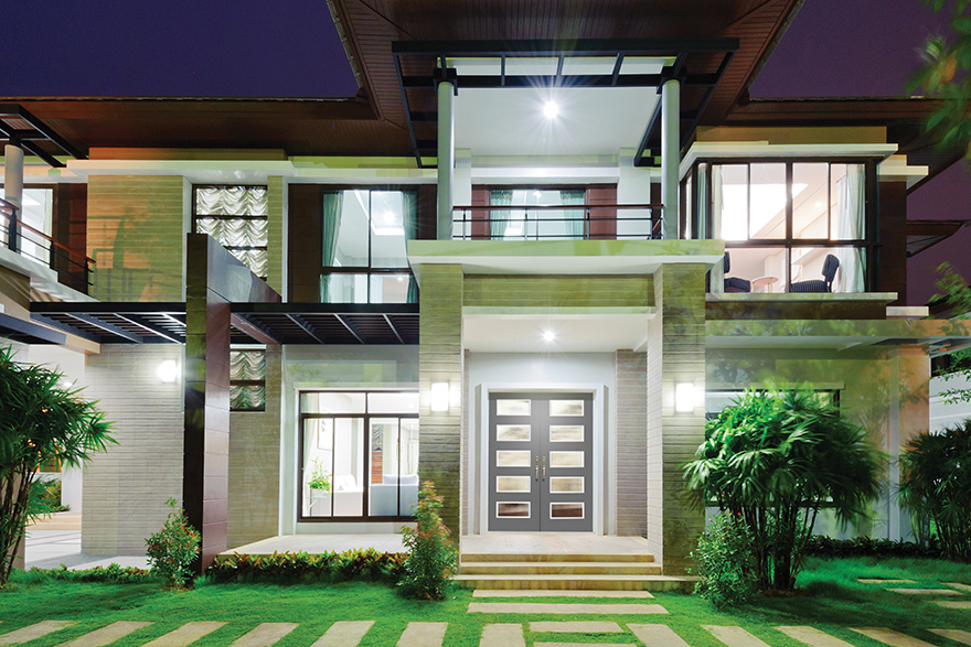 Mid-century modern two story home