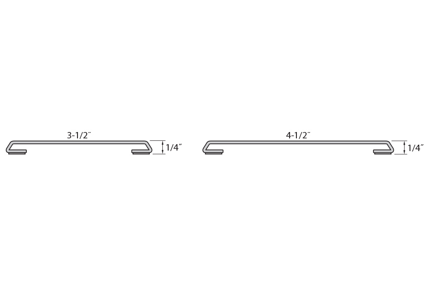 2 modern sdl bars Horizontal Aluminum 3-1/2 inches by 1/4 inches and 4-1/2 inches by 1/4 inches
