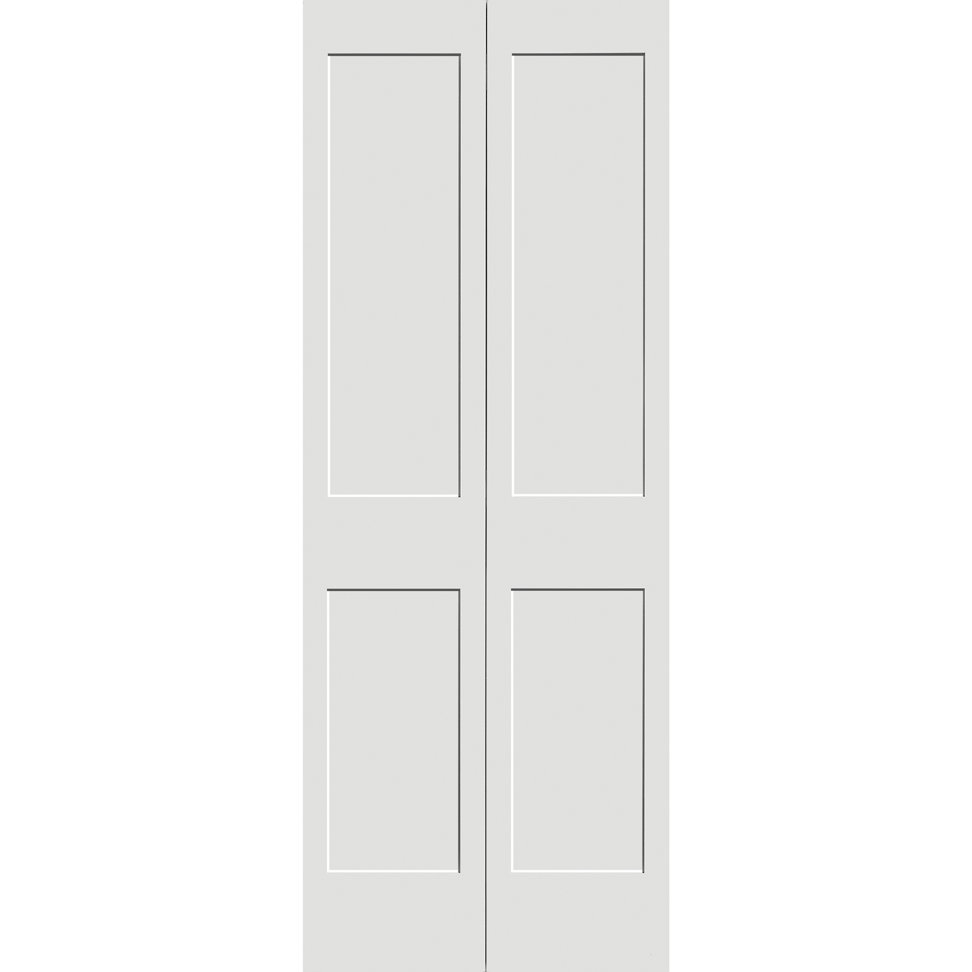 PSSH2BI, Primed 2Panel BiFold Shaker Door (SHBF782) with Square