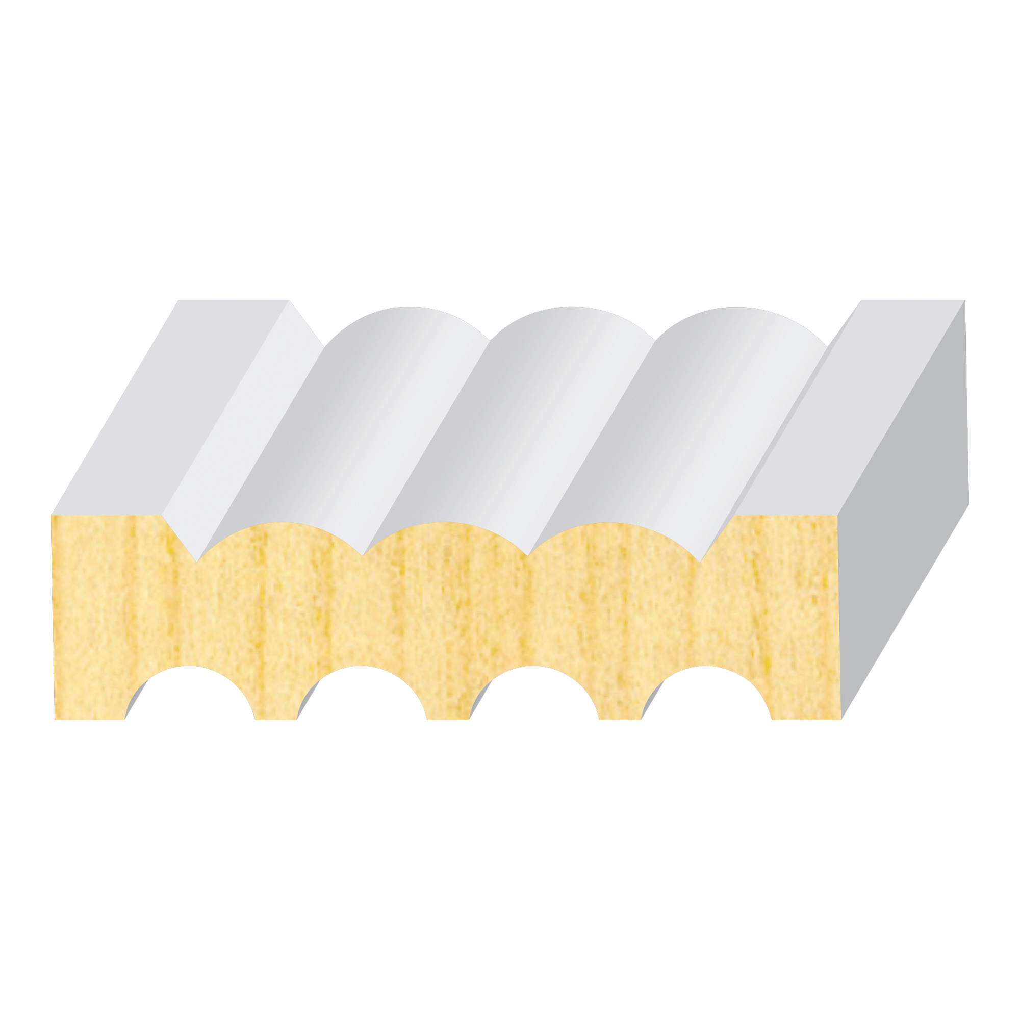 PR158FJ2, Reversible 4Flute & Reed Casing EL & EL Wood Products