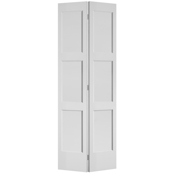 POFP3EBI, Primed Flat 3 Panel BiFold Door | EL & EL Wood Products