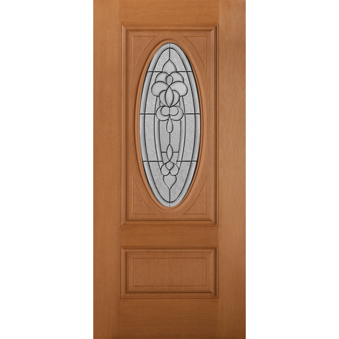 BFT-304-39-2, Belleville Fir Textured 2 Hollister Door 3/4 with Sophia Glass | & Wood Products