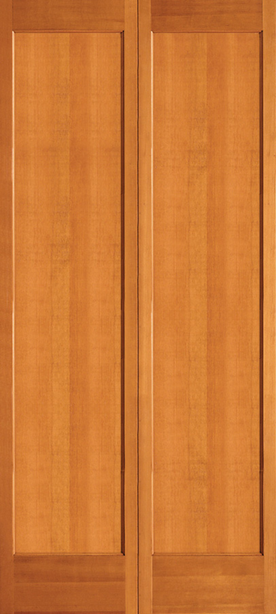 FOFP1BI, Flat 1 Panel BiFold Door with Ovolo Sticking EL & EL Wood